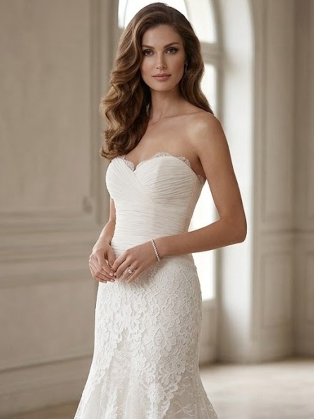 Carolina Herrera Chantilly Lace Wedding Dress